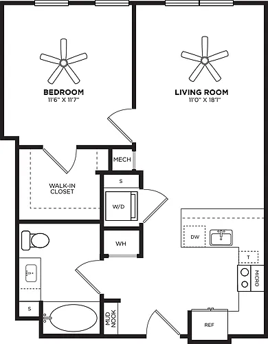 Floor plan A2 No Balcony