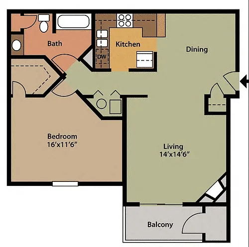 Floor plan Woodland