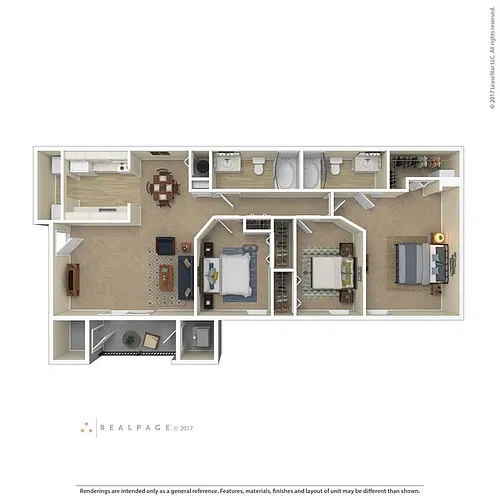 Floor plan 3 BR Market