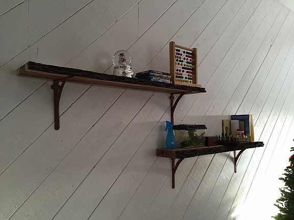 Shelves in main room