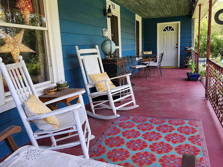Private entrance to Apt B at far end of porch.