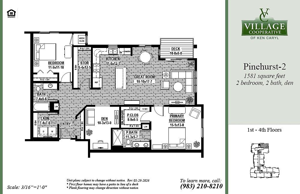 Pinehurst-2 Plan, Village Cooperative of Ken Caryl (Active Adults 62+) — Deer Creek Golf Club