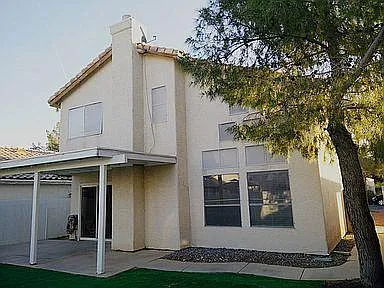 South side of the house, all windows covered by solar screen