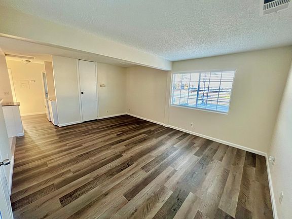 Living room with new vinyl plank flooring