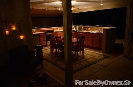 Outdoor Kitchen at Night
						:
						Beautiful Outdoor Kitchen Great for Entertaining!