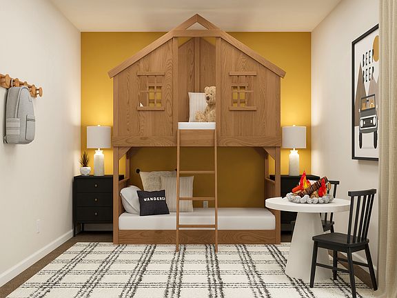 The secondary bedrooms are a great space for children s bedrooms.