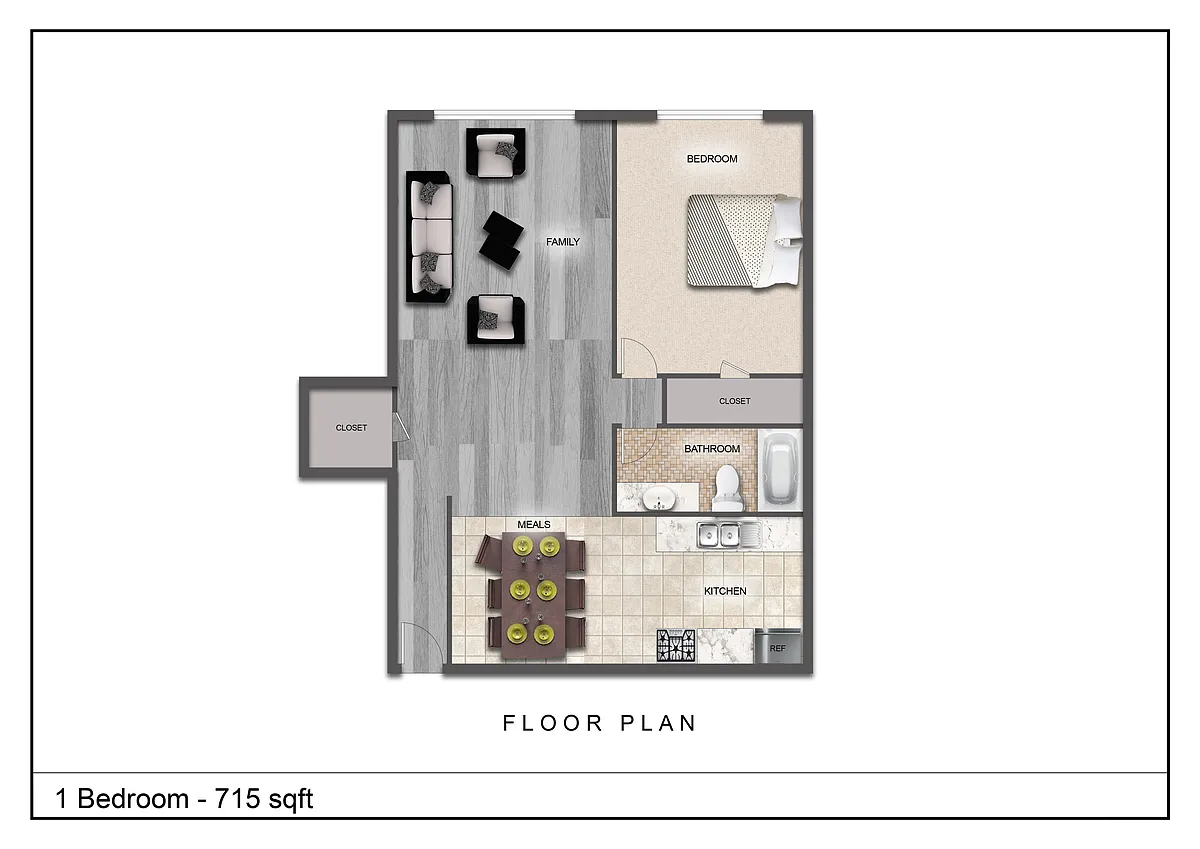 Floor plan 1 Bedroom