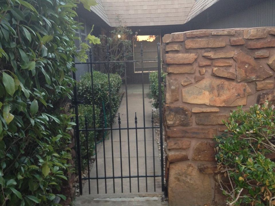 Gated front courtyard