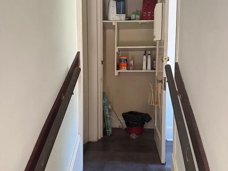 storage closet in entryway