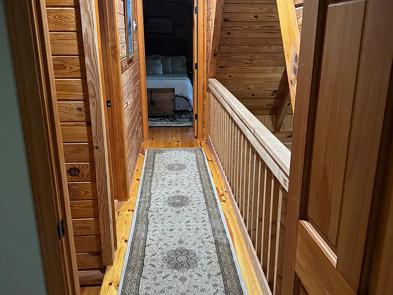Upstairs hallway, 2 bedrooms and one full bath upstairs