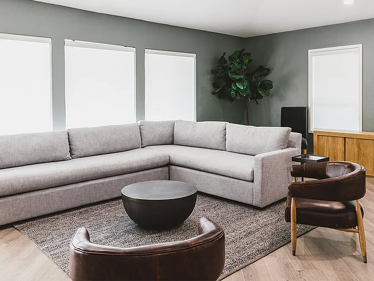 Ample seating options within this clubroom