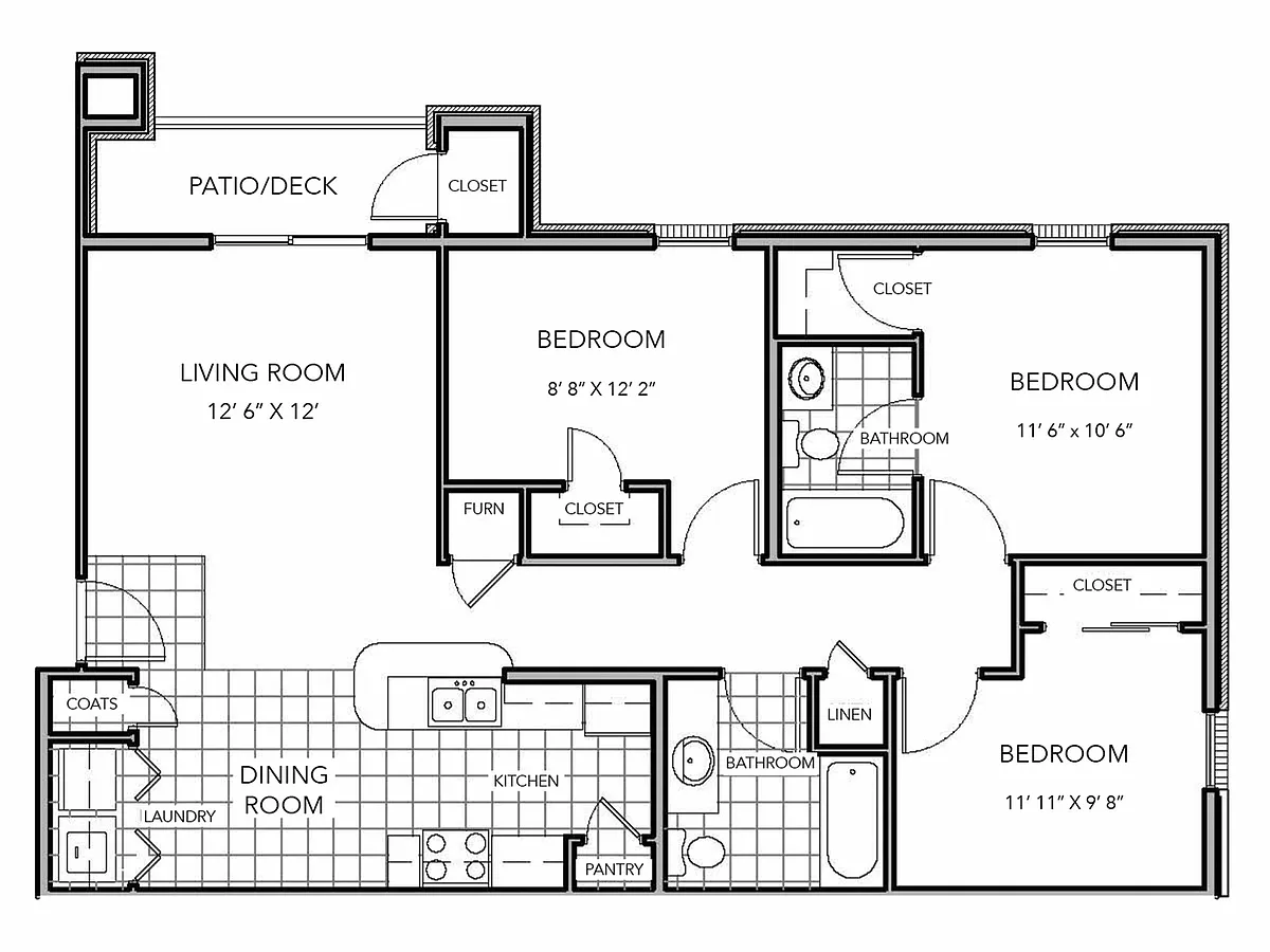 Floor plan 3 Bedroom