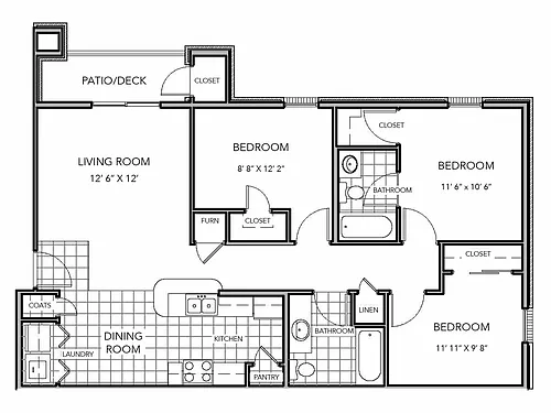 Floor plan 3 Bedroom