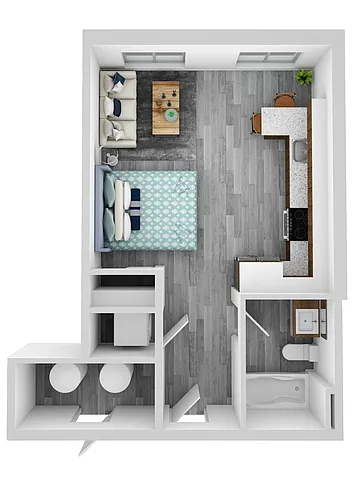 Floor plan Studio Apartment Style G/J