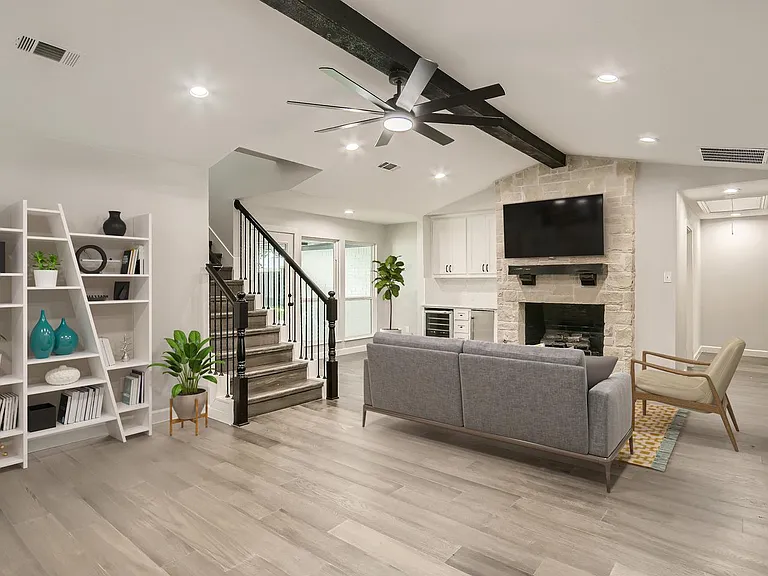 This image shows a virtually furnished space. Home comes unfurnished.