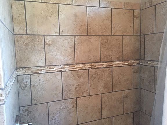 Remodeled shower tile 