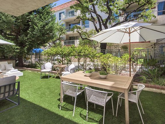 Large private back patio