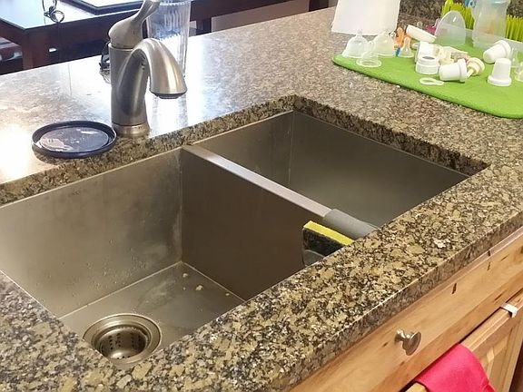 New kitchen, sink & counter close-up