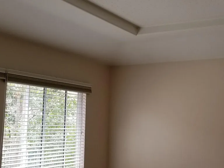 View of Master Bedroom from doorway, tall ceilings