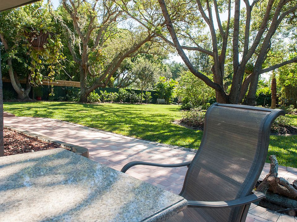 Manicured large backyard