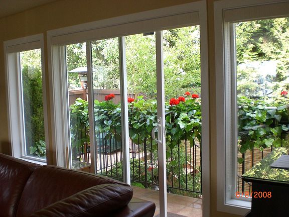 View from main floor to upper deck in backyard