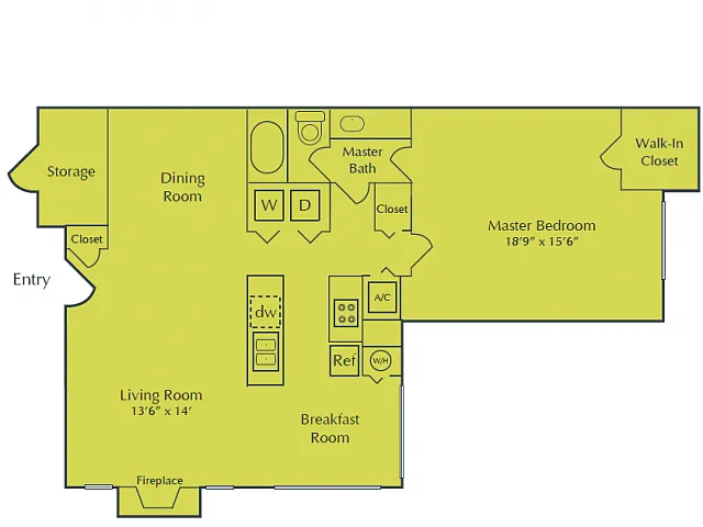 Floor plan 1X1D
