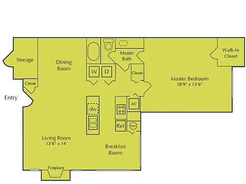 Floor plan 1X1D