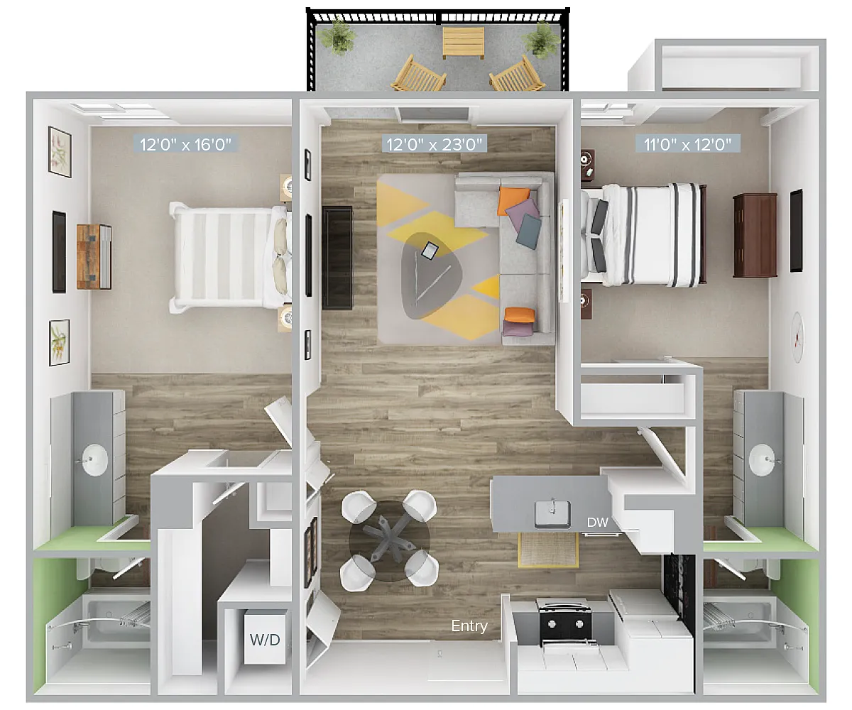 Floor plan B1-988-2-WD