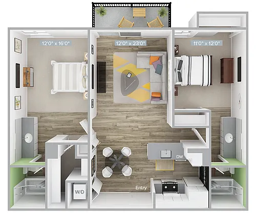 Floor plan B1-988-2-WD