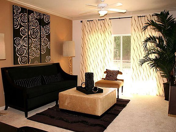 Spacious living rooms
