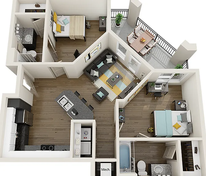 Signature Hartwell Village B2 Floor Plan Signature Hartwell Village B2 Floor Plan