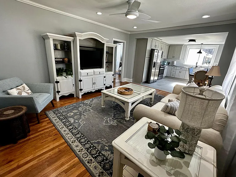Open concept living room and kitchen
