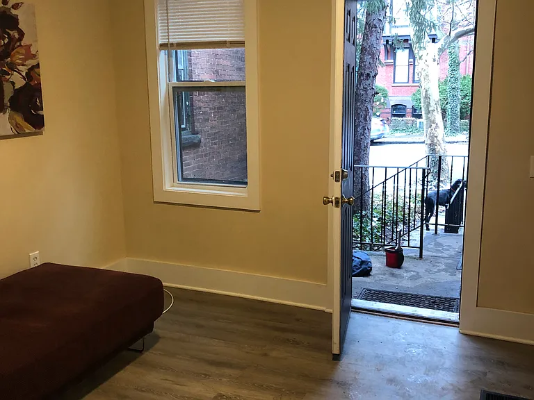 Living room, front door