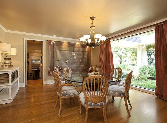 Large picture window in dining area