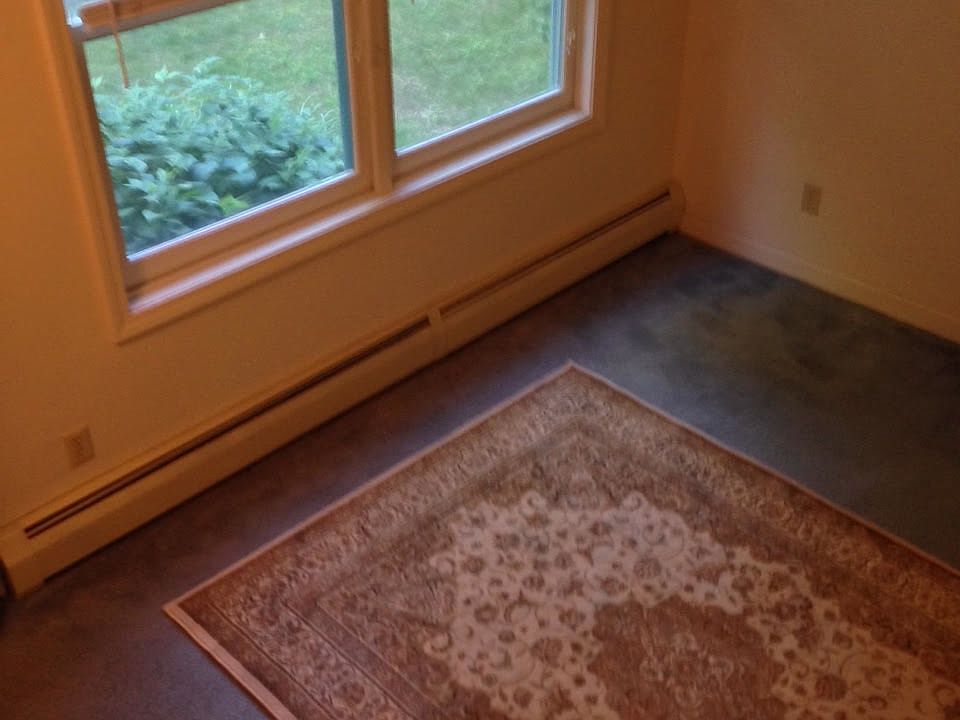 View of living room from stairs