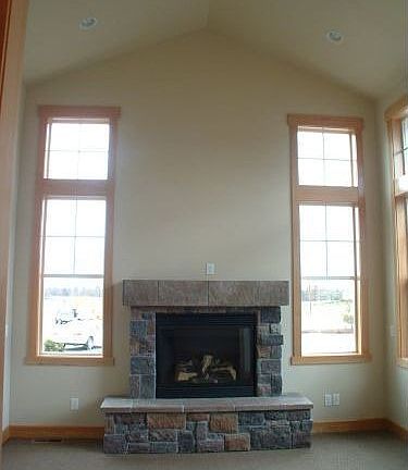 Fireplace.