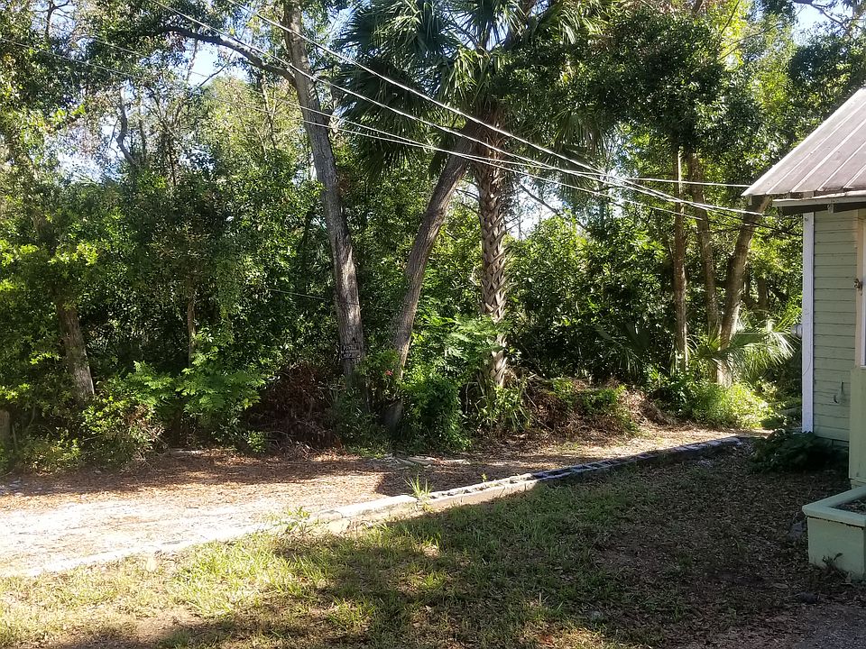 Mature oaks and palms.