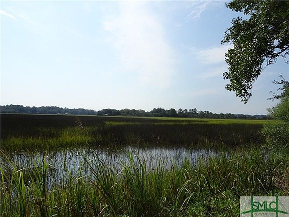 High tide marsh and island view