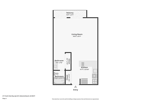 Floor plan LG Studio-MARINA VIEW
