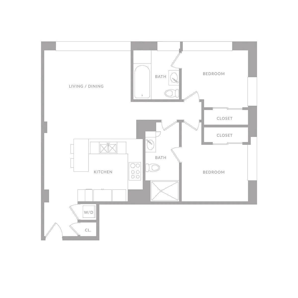 Floor plan Two Bedroom