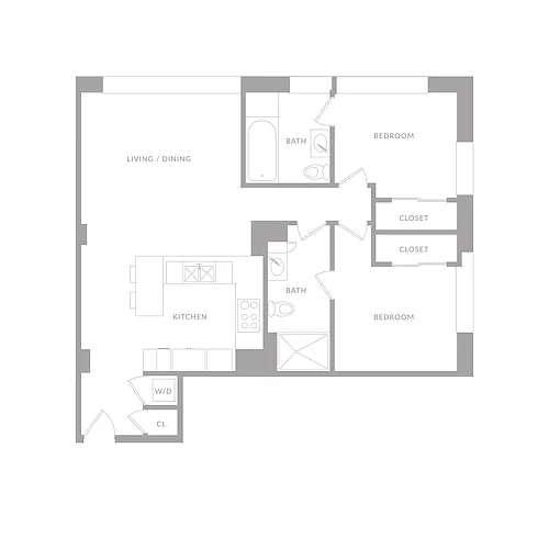 Floor plan Two Bedroom