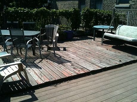 Private rooftop deck