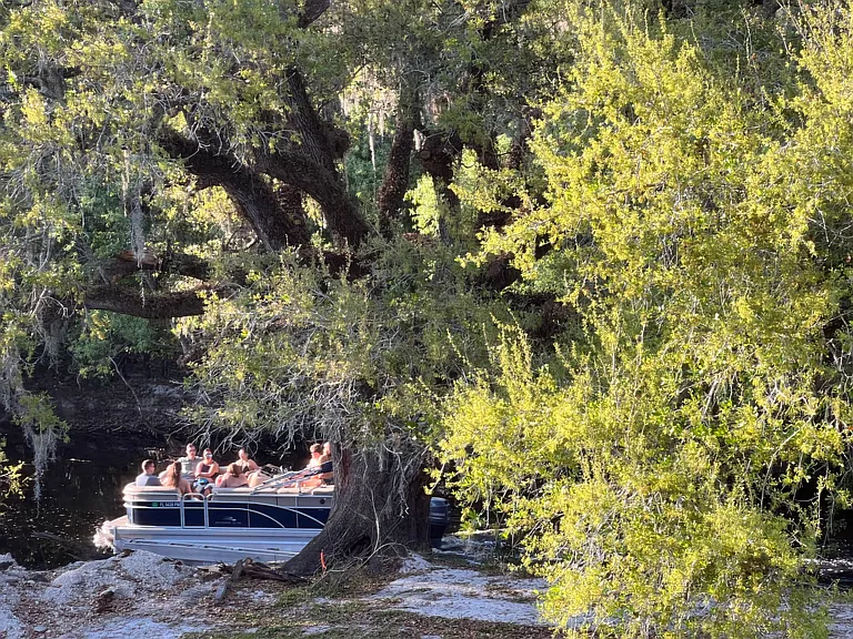 Boating in backyard