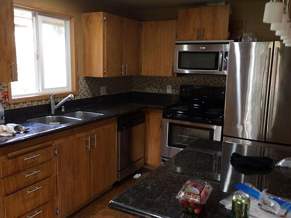 Kitchen with new stove and large island