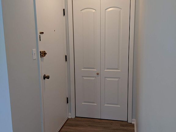 Front entrance, new closet doors