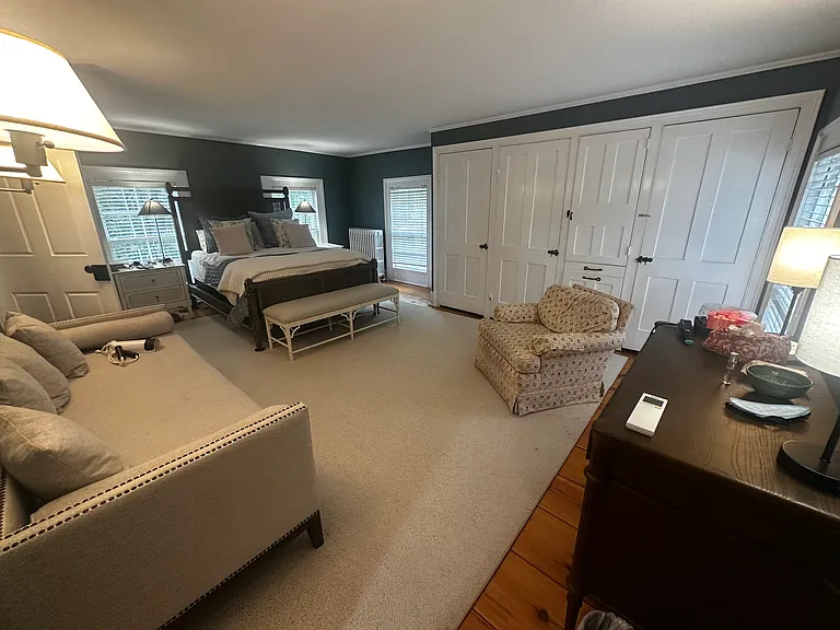 Master bedroom with big built-in closets and storage