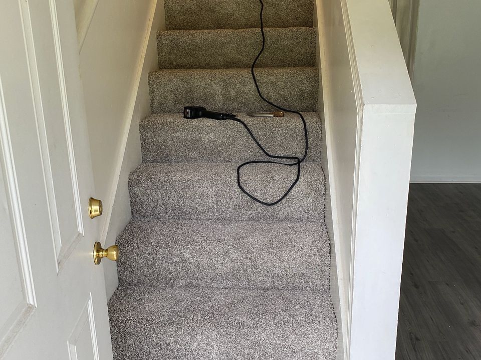 New carpet installed on staircase