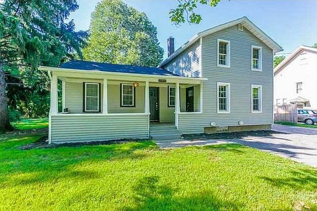 Apt entrance is the front door facing the street-2 spots for parking in front driveway.