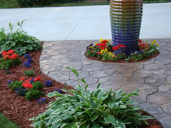 stamped walkway