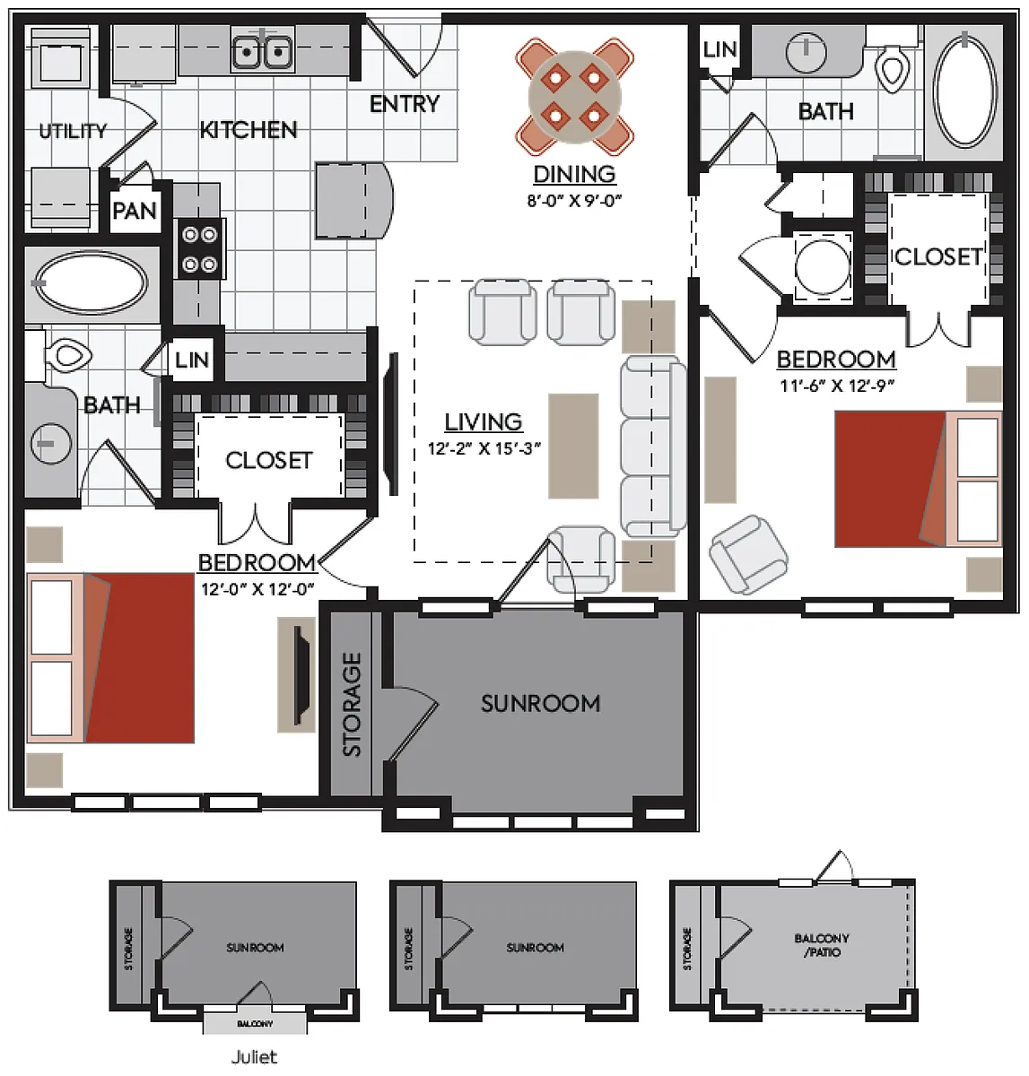 Floor plan B6A/B6S/B6SH